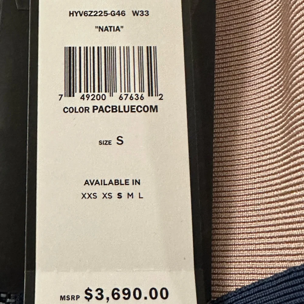 Herve Leger Natia Dress in Navy and multicolor size S - Picture 4 of 10